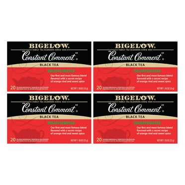 Bigelow Constant Comment, Decaffeinated, Black Tea Bags, 80 Count (4 Packs of 20)