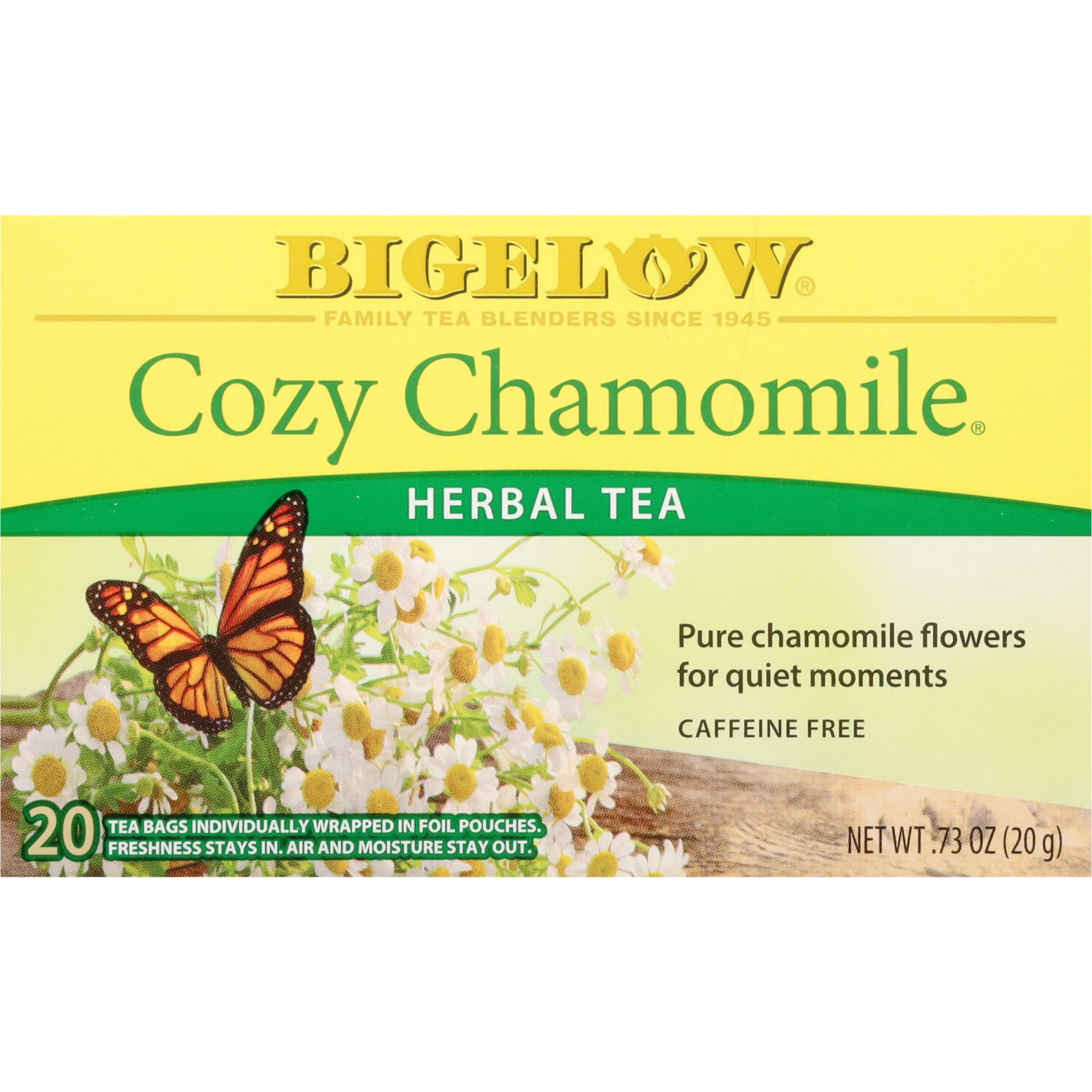 Bigelow Cozy Chamomile, Herbal Tea Bags, 20 Count