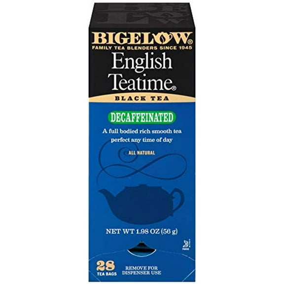 Bigelow Decaffeinated English Teatime Tea 28-Count Box (Pack Of 1) Premium Bagged Caffeine-Free Black Tea Antioxidant-Rich All Natural Decaffeinated Tea