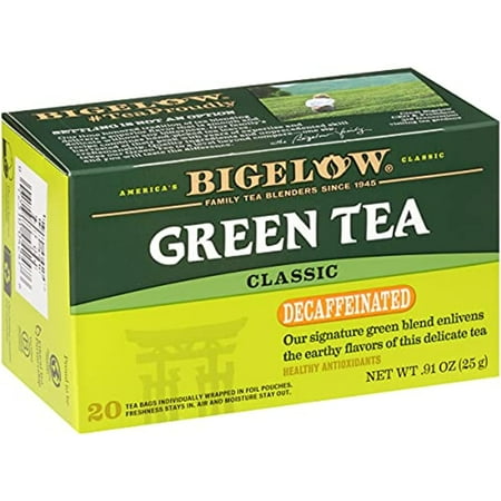 Pack of 6, Bigelow Classic Decaffeinated Green Tea, 0.91 oz