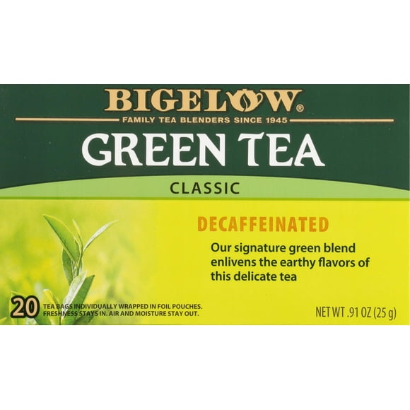 Bigelow Decaffeinated, Green Tea Bags, 20 Count