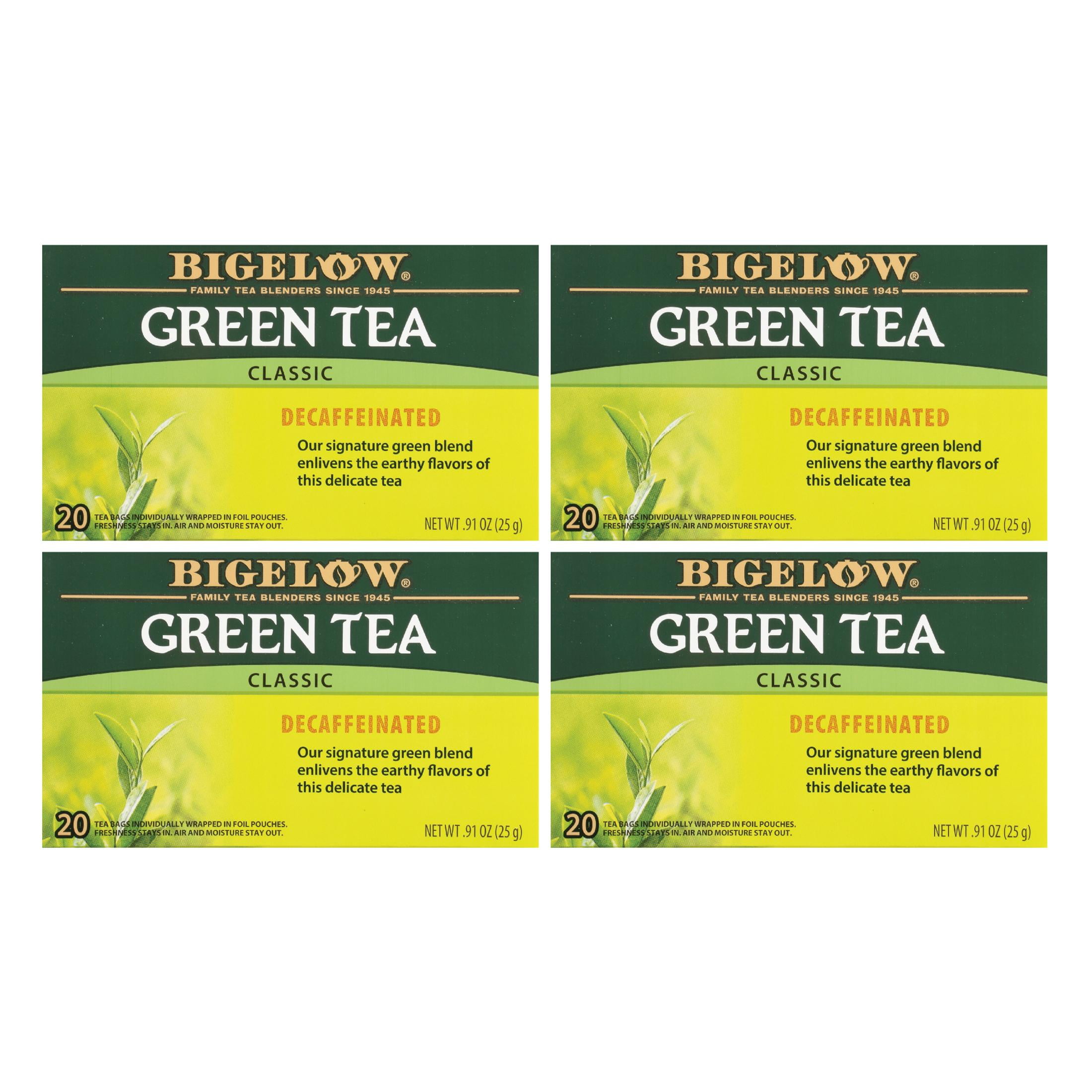 Bigelow Decaffeinated Green Tea Bags, 80 Count (4 packs of 20