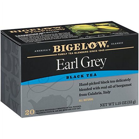 Bigelow Earl Grey Black Tea Bags, 20-Count Box (Pack of 6) Caffeinated Black Tea, 120 Tea Bags Total