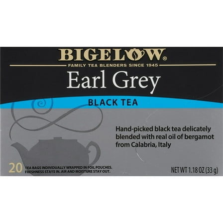 Bigelow Earl Grey, Black Tea Bags, 20 Count-Pack of 2