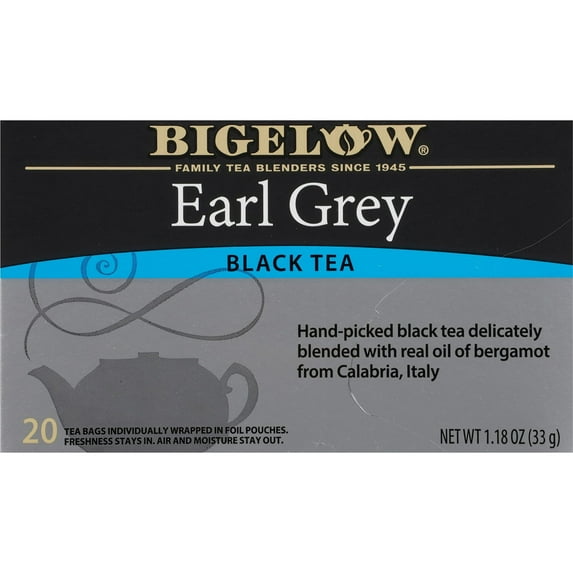 Bigelow Earl Grey, Black Tea Bags, 20 Count-Pack of 2