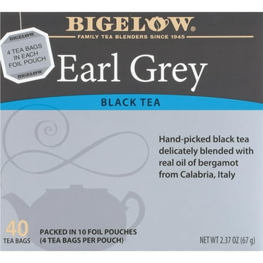 Bigelow Earl Grey, Black Tea Bags, 40 Count
