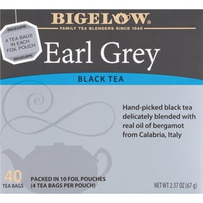 Bigelow Earl Grey, Black Tea Bags, 40 Count