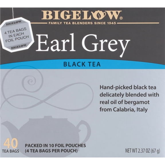 Bigelow Earl Grey, Black Tea Bags, 40 Count