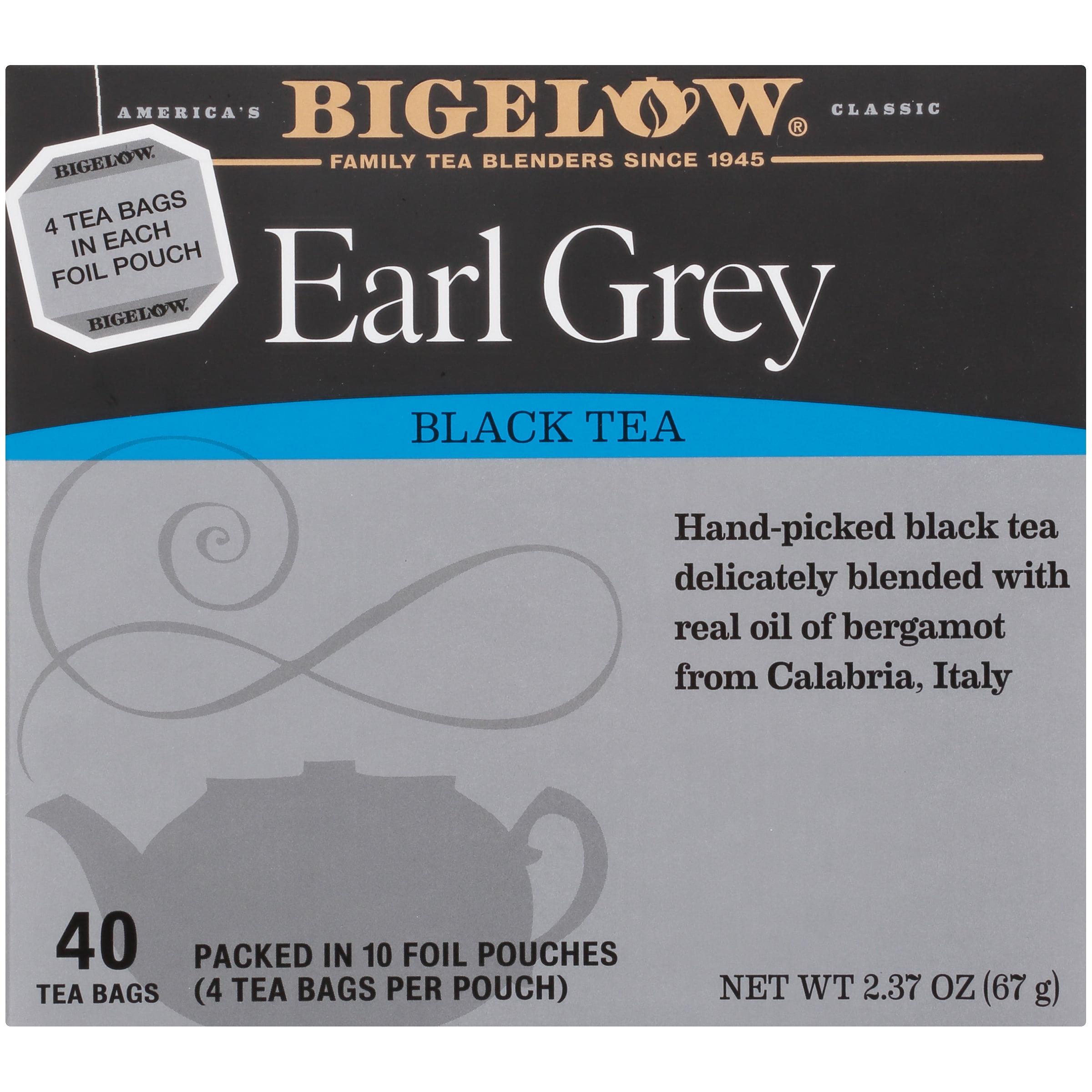 Bigelow Earl Grey Black Tea, Tea Bags, 40 Count