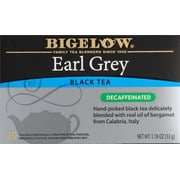 Bigelow Earl Grey, Decaffeinated, Black Tea Bags, 20 Count