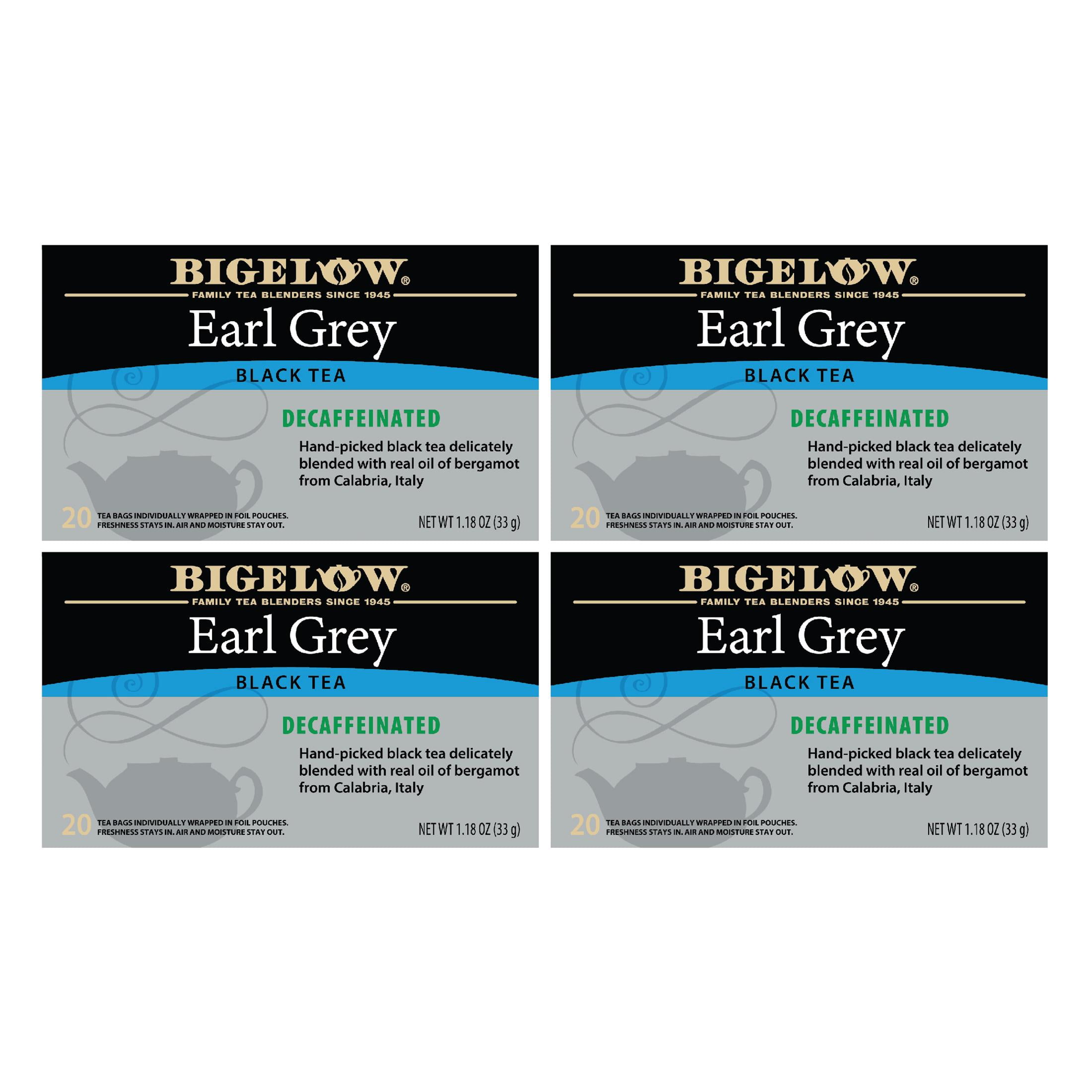 Bigelow Earl Grey, Decaffeinated, Black Tea Bags, 80 Count (4 packs of