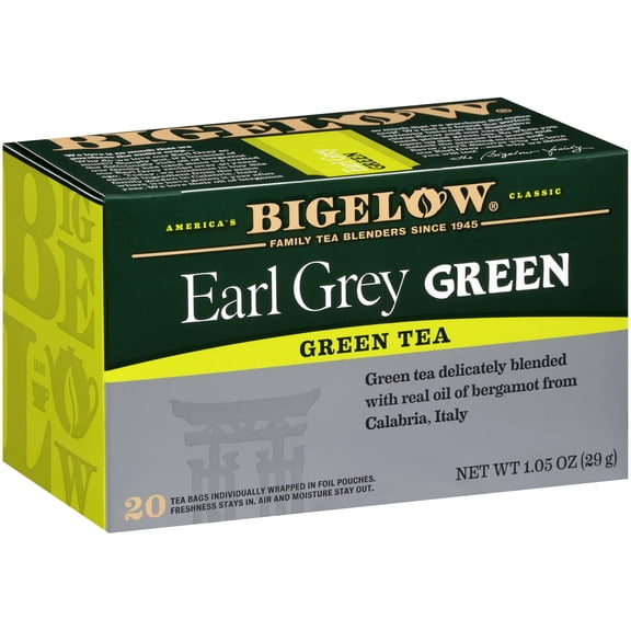 Bigelow, Earl Grey Green, Tea Bags, 20 Ct