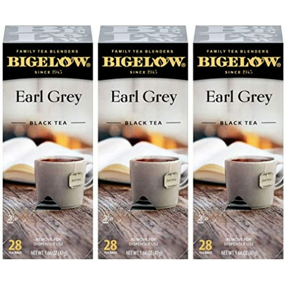Bigelow Earl Grey Tea Bags 28-Count Box (Pack Of 3) Black Tea Bags With Oil Of Bergamot All Natural Gluten Free Rich In Antioxidants