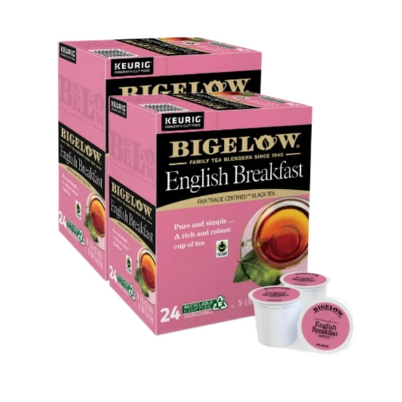 Bigelow English Breakfast Black Tea K Cups Pods, 48 Total