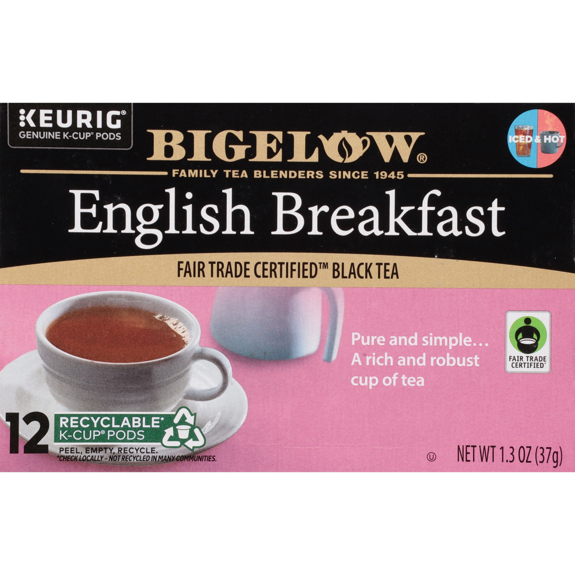 Bigelow English Breakfast, Black Tea Keurig K-Cup Tea Pods, 12 Count