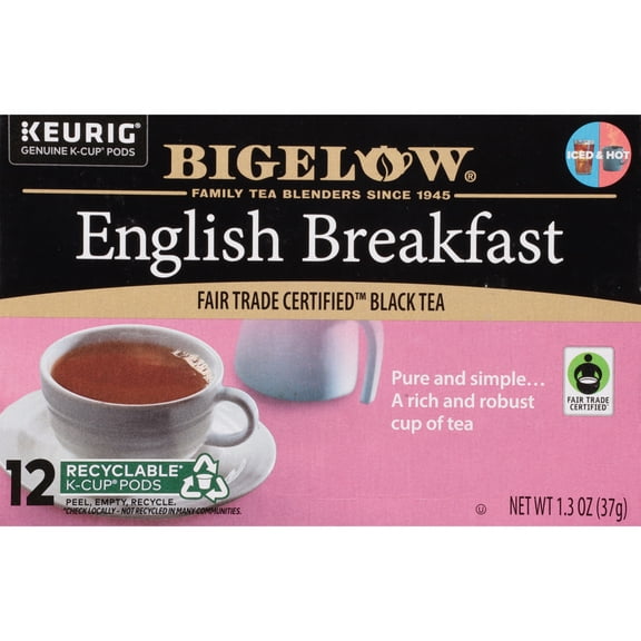 Bigelow English Breakfast, Black Tea Keurig K-Cup Tea Pods, 12 Count