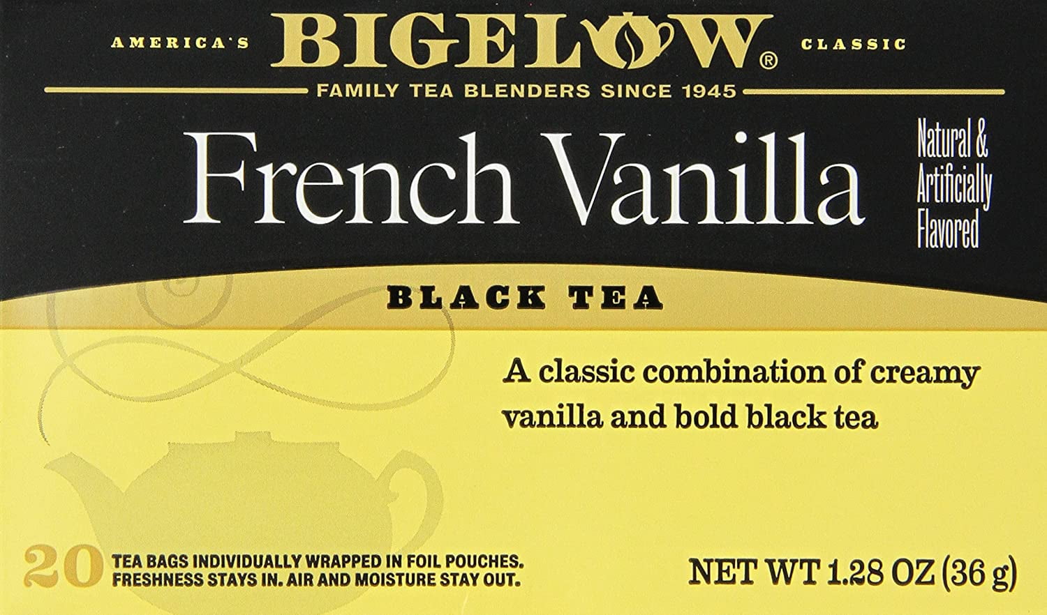 Bigelow , French Vanilla , Black Tea , 3 X 20 Tea Bags , Pack of 3