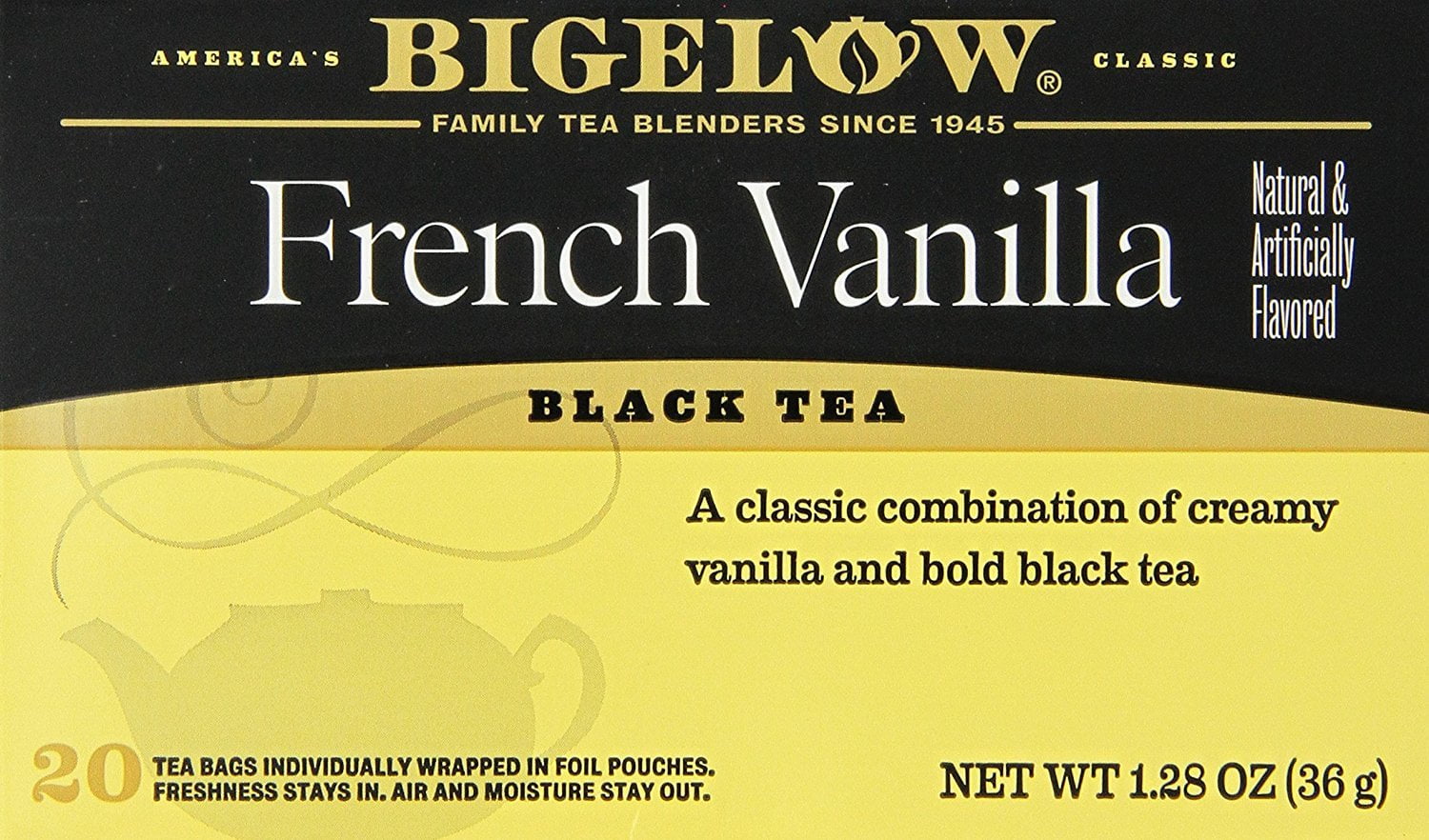 Bigelow , French Vanilla , Black Tea , 3 X 20 Tea Bags , Pack of 3
