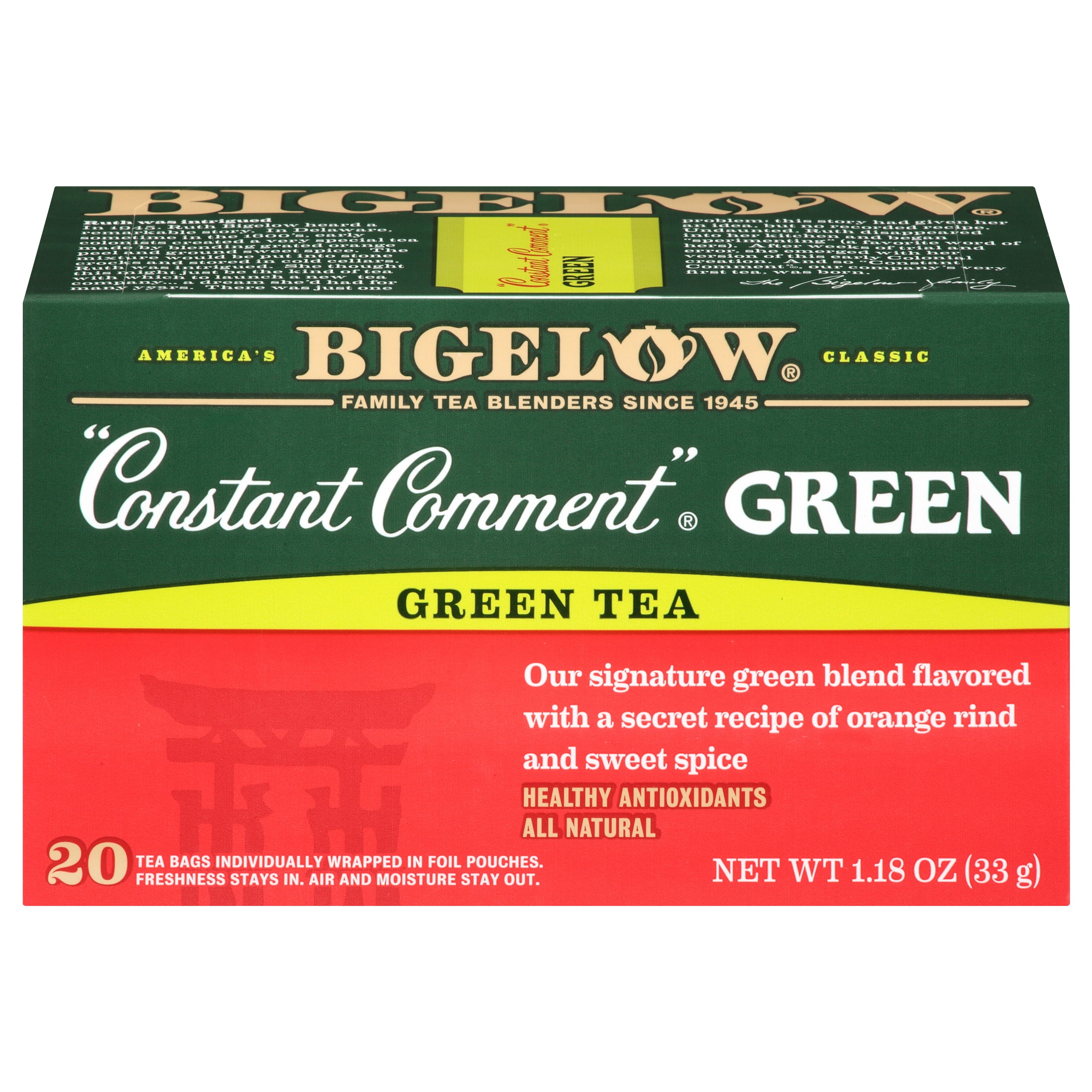 Constnt Comment Bigelow Green Constant Comment Tea 20 Bags 1.18 oz (Pack Of 12 ...