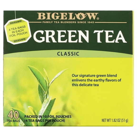 Bigelow Classic Green Tea, Tea Bags, 40 Count