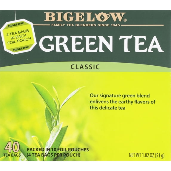 Bigelow Classic Green Tea, Tea Bags, 40 Count