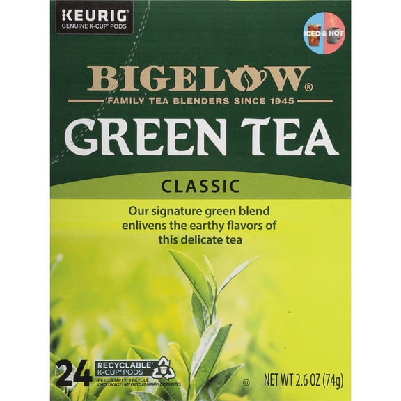 Bigelow Green Tea Keurig K-Cup Tea Pods, 24 Count