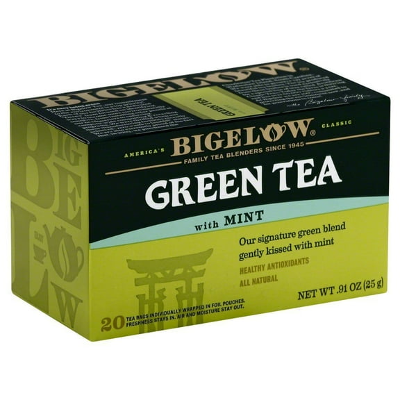 Bigelow Green Tea with Mint 0.91 OZ(Pack of 4)