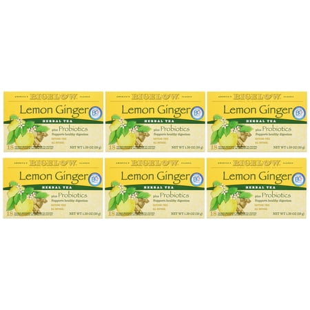 Bigelow Herbal Lemon Ginger Tea, 1.39 Ounce (Pack of 6)