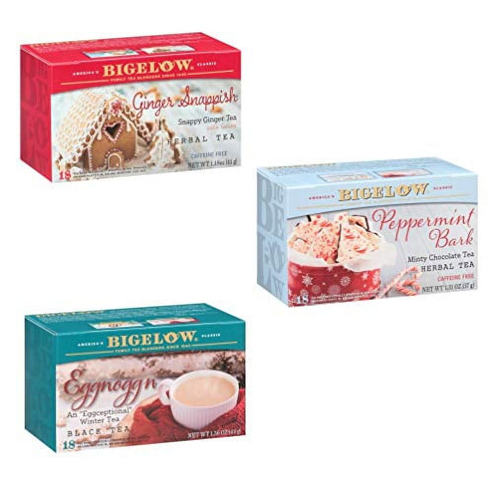 Bigelow Christmas Assortment Hot Tea Sampler Eggnogg'n, Ginger