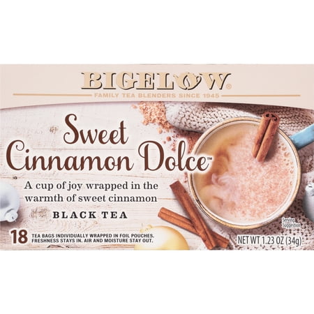 Bigelow Sweet Cinnamon Dolce, Black Tea Bags, 18 Count