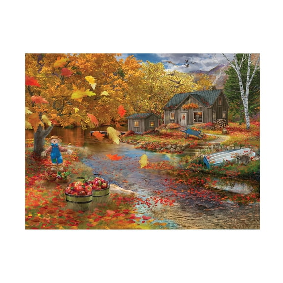 Bigelow Illustrations 'Autumn Cabin' Canvas Art