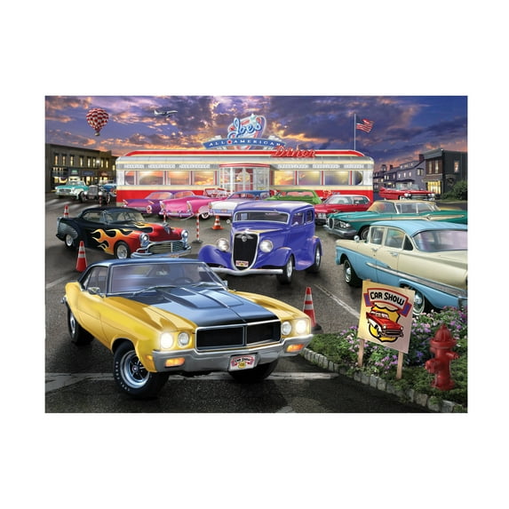 Bigelow Illustrations 'Diner Car Show' Canvas Art