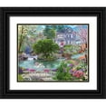 thumbnail image 1 of Bigelow Illustrations- Exclusive 14x12 Black Ornate Wood Framed with Double Matting Museum Art Print Titled - Waterside Tea, 1 of 4