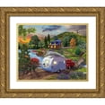 thumbnail image 1 of Bigelow Illustrations- Exclusive 24x20 Gold Ornate Wood Framed with Double Matting Museum Art Print Titled - Campers Coming Home, 1 of 4