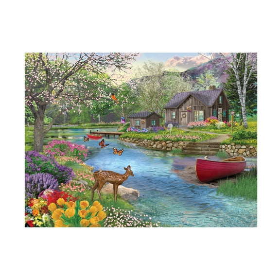 Bigelow Illustrations 'Spring Cabin' Canvas Art