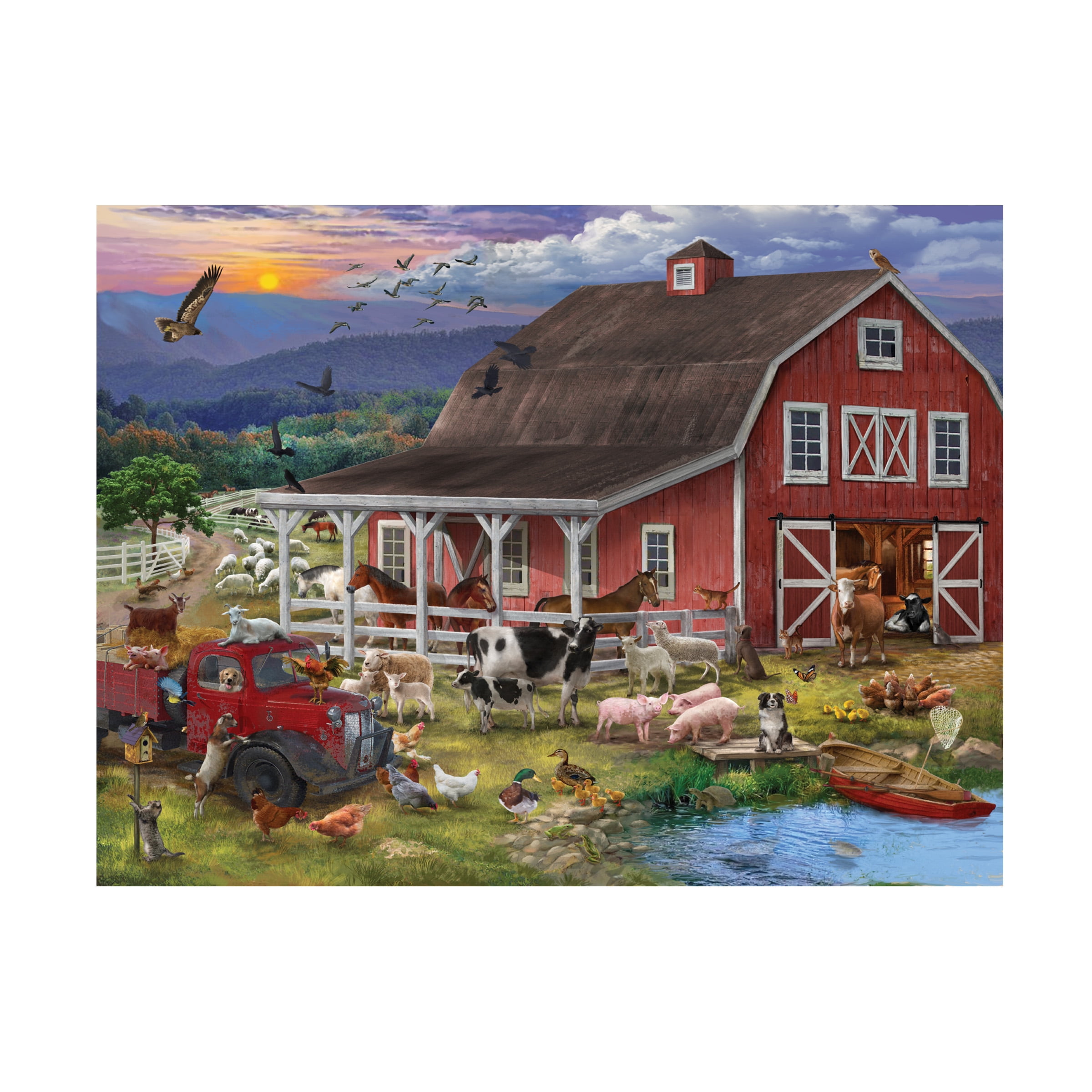 Bigelow Illustrations 'The Barnyard Crowd' Canvas Art