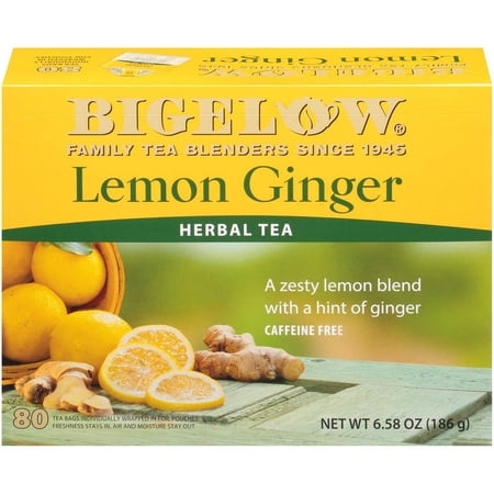 Bigelow Tea Bags Lemon Ginger Herbal Tea 80 ea