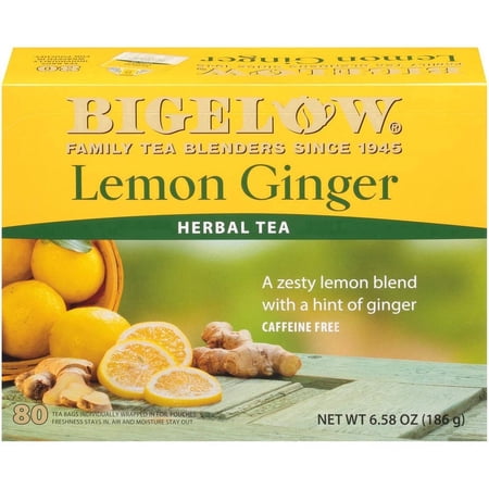 Bigelow Tea Bags Lemon Ginger Herbal Tea 80 ea