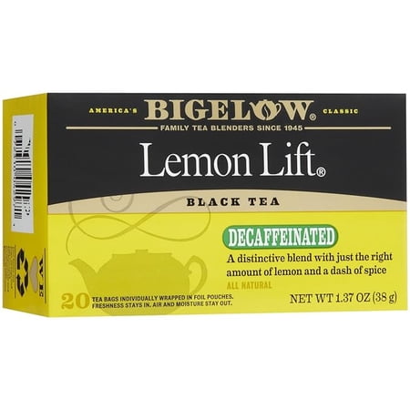 Invigorating Bigelow Lemon Lift Decaffeinated Black Tea - 20 Ea: A Refreshing and Zesty Blend for a Delightful Tea Experience!