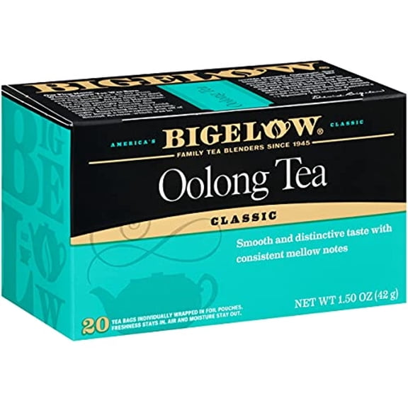 Bigelow Oolong Tea Bags 20-Count Box (Pack Of 6), Caffeinated Oolong Tea, 120 Tea Bags Total