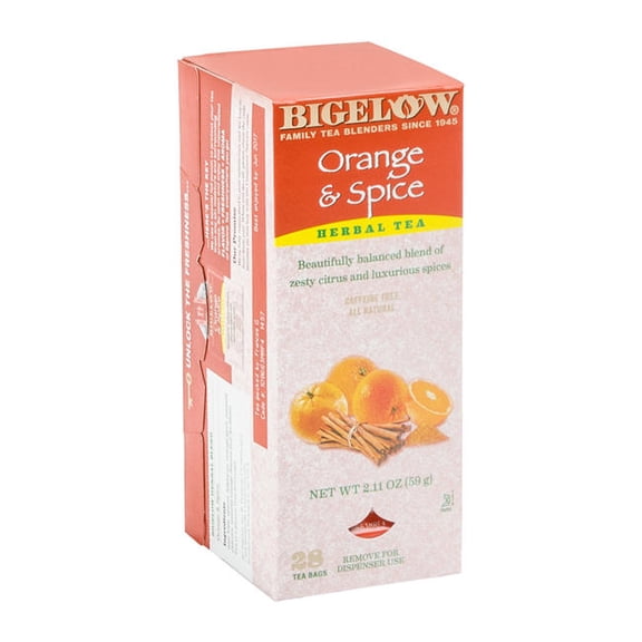 Bigelow Orange and Spice Herbal Tea cs 12/28 ct