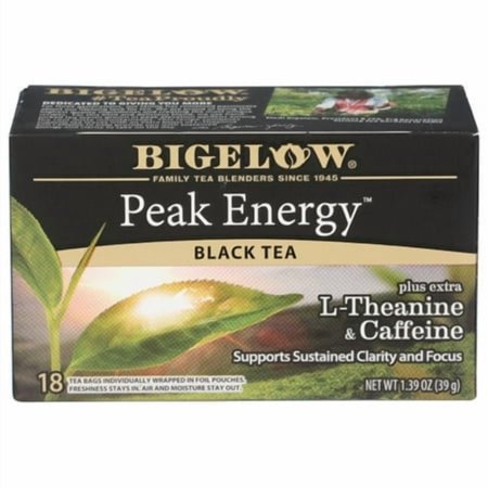 Bigelow Peak Energy Black Tea Plus Extra L-Theanine & Caffeine 18 ct