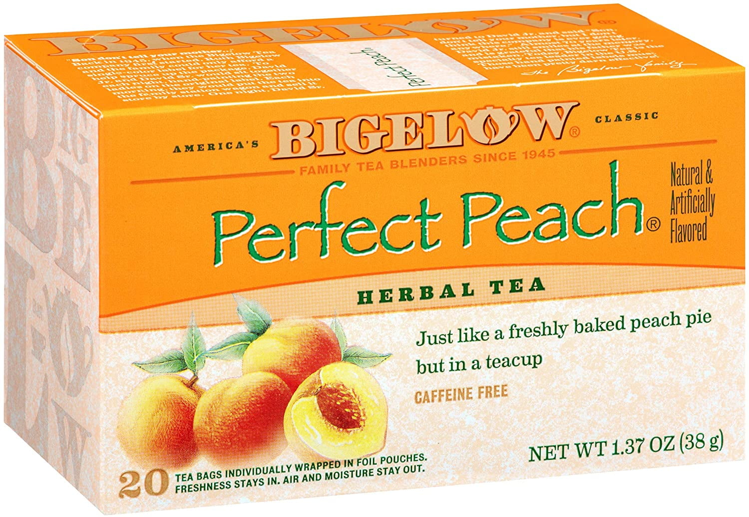 https://i5.walmartimages.com/seo/Bigelow-Perfect-Peach-Herbal-Tea-20-Bags-Pack-6-120-Total-Caffeine-Free-Individual-Tisane-Bags-Hot-Iced-Tea-Drink-Plain-Sweetened-Honey-Sugar_31bd2916-7d9d-4080-9522-a5e6af10a978_1.c6f244fb72f14e0116947a206f56bca0.jpeg