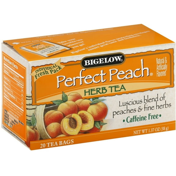 Bigelow Perfect Peach Herbal Tea 20 ea (Pack of 2)