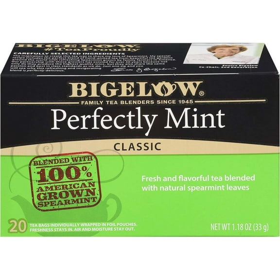 Bigelow Perfectly Mint Classic Tea Bags - 20 ct- Pack of 2