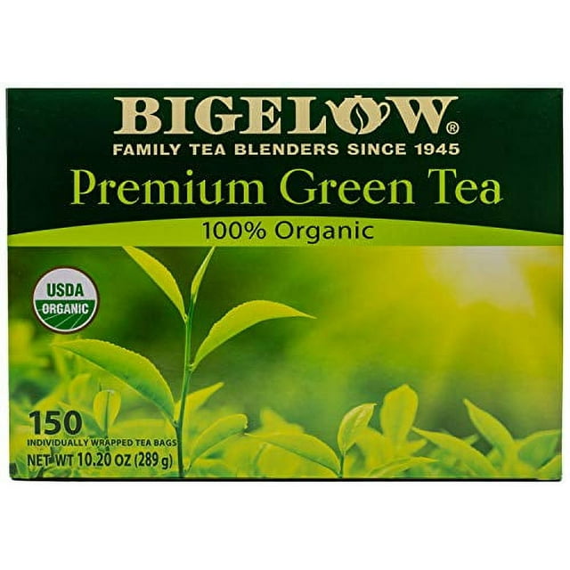 Bigelow Premium 100Percent Organic Green Tea 150Count Box