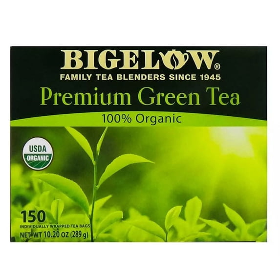 Bigelow Tea Bags Premium 100% Organic Green Tea 150 Tea Bags