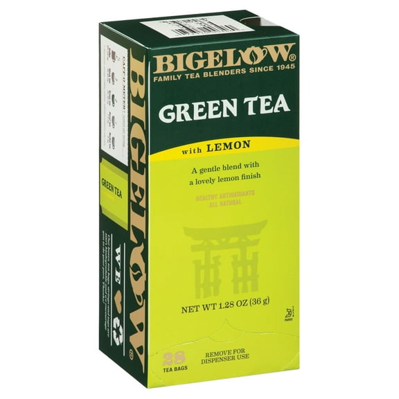 Bigelow RCB10346 0.34 lbs. Green Tea with Lemon - Lemon (28/Box)