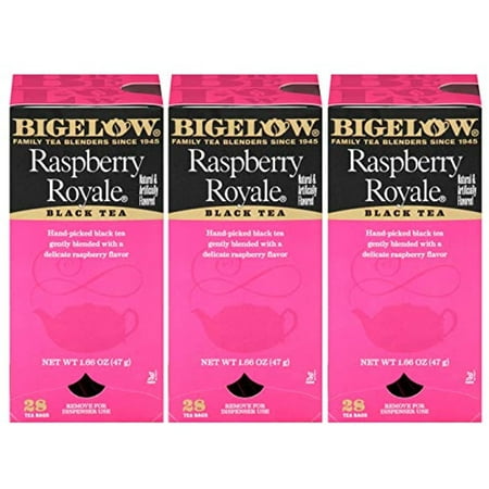 Bigelow Raspberry Royale Tea Bags 28-Count Box (Pack Of 3) Black Tea Bags All Natural Gluten Free Rich In Antioxidants