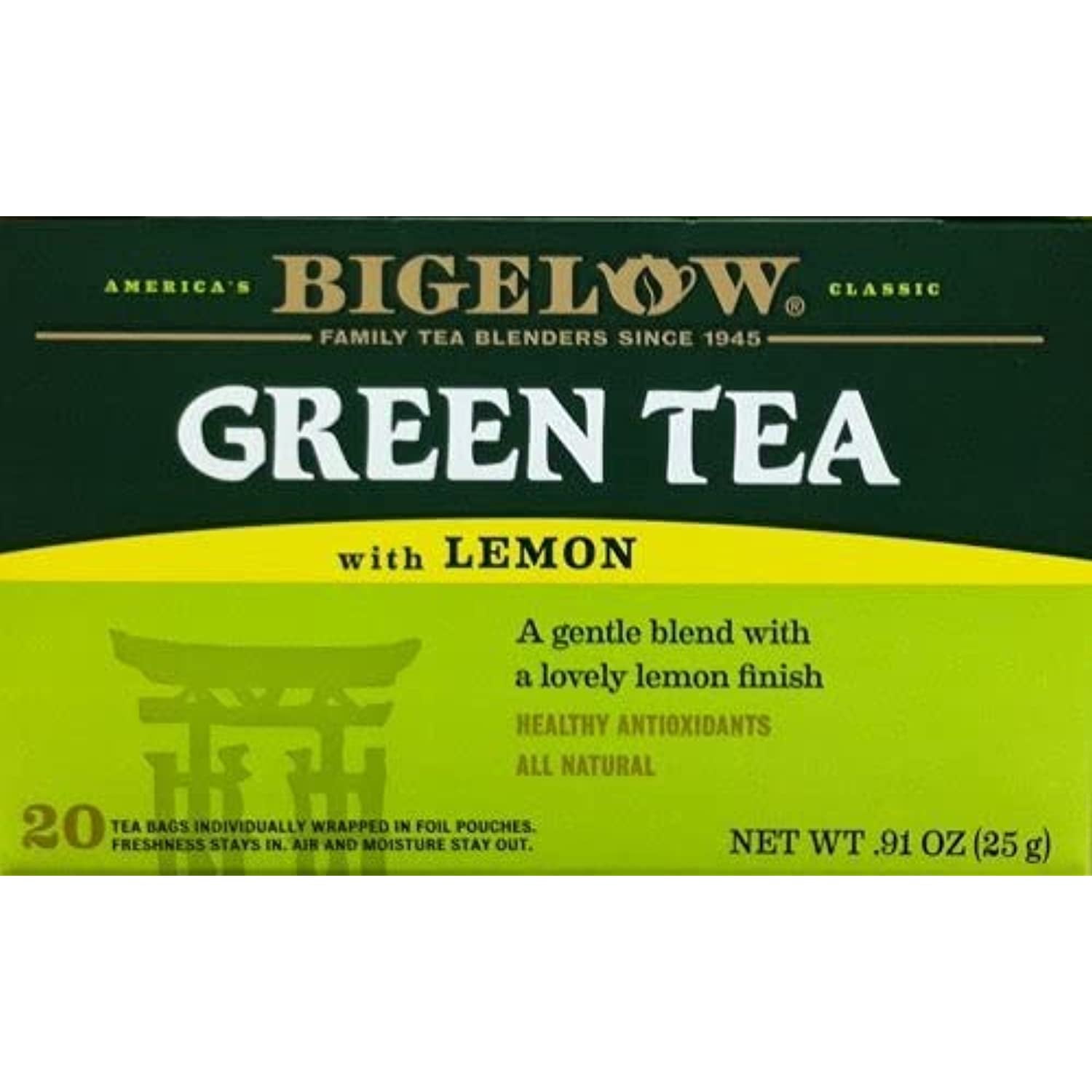 Bigelow Tea, 20 Bags - Green Lemon (3 Pack)